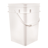 Square Pail, Plastic, 4.25 gal. Action Paper