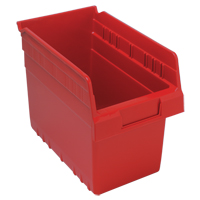 Bacs pour &eacute;tag&egrave;re Store-Max, 6-5/8" la x 8" H x 11-5/8" p, Rouge, Capacit&eacute; 44 lb Action Paper