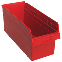 Bacs pour &eacute;tag&egrave;re Store-Max, 8-3/8" la x 8" H x 17-7/8" p, Rouge, Capacit&eacute; 56 lb Action Paper