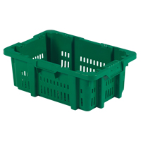 Food Handling Plastic Stack-N-Nest Container, 16" x 23.9" x 8.8", Green Action Paper