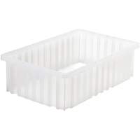 Contenant Divider Box, Plastique, 16,5" la x 10,875" p x 5" h, Gris Action Paper