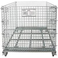 Collapsible Wire Container, 40" W x 48" D x 42" H, 4000 lbs. Capacity Action Paper
