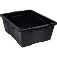 Plastic Latch Container, 15.875" W x 21" D x 7.75" H, Black Action Paper