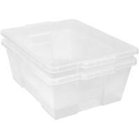 Plastic Latch Container, 15.875" W x 21" D x 7.75" H, Clear Action Paper