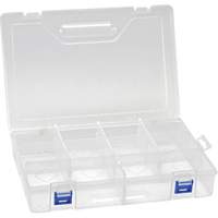 Plastic Compartment Box, 7.75" W x 11.75" D x 2.2" H, 10 Compartments Action Paper