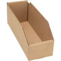 Deep Corrugated Parts Bins, 3-3/4" W x 11-1/4" D x 4-1/2" H, Beige Action Paper