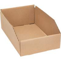 Deep Corrugated Parts Bins, 7-5/8" W x 11-5/16" D x 4-1/2" H, Beige Action Paper