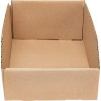 Deep Corrugated Parts Bins, 7-5/8" W x 11-5/16" D x 4-1/2" H, Beige Action Paper