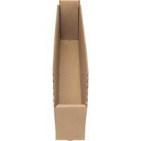 Deep Corrugated Parts Bins, 2-7/8" W x 17-1/4" D x 4-1/2" H, Beige Action Paper