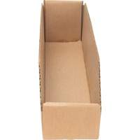 Deep Corrugated Parts Bins, 3-3/4" W x 17-1/4" D x 4-1/2" H, Beige Action Paper