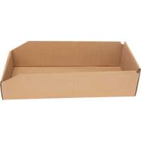 Deep Corrugated Parts Bins, 7-3/4" W x 17-1/4" D x 4-1/2" H, Beige Action Paper