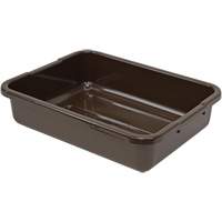 All-Purpose Ribbed-Bottom Storage Tub, 5" H x 15" D x 21" L, Plastic, Brown Action Paper