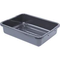 All-Purpose Ribbed-Bottom Storage Tub, 5" H x 15" D x 21" L, Plastic, Grey Action Paper