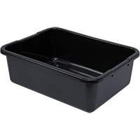 All-Purpose Ribbed-Bottom Storage Tub, 7" H x 15" D x 21" L, Plastic, Black CG215 | Action Paper