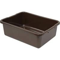All-Purpose Ribbed-Bottom Storage Tub, 7" H x 15" D x 21" L, Plastic, Brown Action Paper
