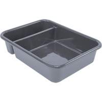 All-Purpose Compartmentalized Storage Tub, 5" H x 15" D x 20" L, Plastic, Grey Action Paper