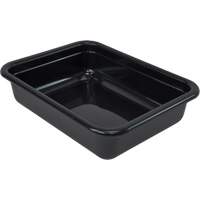 All-Purpose Flat-Bottom Storage Tub, 5" H x 17" D x 22" L, Plastic, Black Action Paper