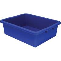 All-Purpose Ribbed-Bottom Storage Tub, 7" H x 17" D x 22" L, Plastic, Blue CG225 | Action Paper