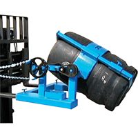 Fork Mounted Drum Lifter, 55 US gal. (45 Imperial Gal.) Drum Size, 1500 lbs./680 kg. Cap. Action Paper