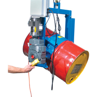 Power Drum Tilter - 1 Phase/115V, 55 US gal. (45 Imperial Gal.) Drum Size, 1500 lbs./680 kg. Cap. Action Paper
