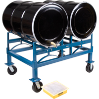 Drum Stacking Rack, 2 Drums, 1600 lbs. Capacity, 45-1/2" W x 30" D x 12-1/2" H Action Paper