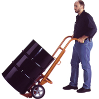 Chariots ergonomiques pour baril, Fabriqu&eacute; en Acier, 55 - 85 gal. US (45 - 70 gal. imp.) Action Paper