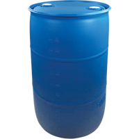Polyethylene Drums, 55 US gal (45 imp. gal.), Closed Top, Blue DC529 | Action Paper