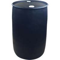 Polyethylene Drums, 55 US gal (45 imp. gal.), Closed Top, Black DC530 | Action Paper