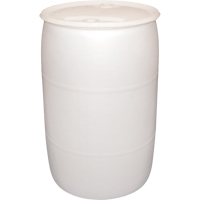 Polyethylene Drums, 55 US gal (45 imp. gal.), Closed Top, Natural DC531 | Action Paper