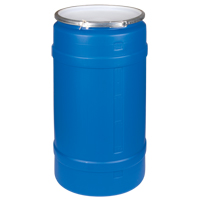 Polyethylene Drums, 30 US gal. (25 imp. Gal.), Open Top, Blue DC535 | Action Paper