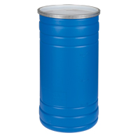 Polyethylene Drums, 15.5 US gal (12.91 imp. Gal.), Open Top, Blue DC538 | Action Paper