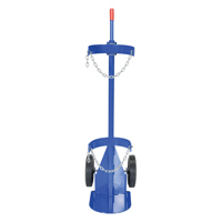 Gas Cylinder Cart, Rubber Wheels, 12" W x 15-1/2" L Base, 500 lbs. Action Paper