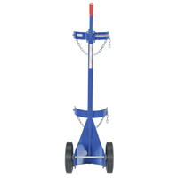 Gas Cylinder Cart, Rubber Wheels, 12" W x 15-1/2" L Base, 500 lbs. Action Paper