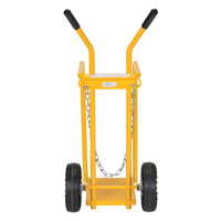 Gas Cylinder Cart, Mold-on Rubber Wheels, 9-13/16" W x 16" L Base, 150 lbs. Action Paper