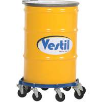 Chariot pour baril octogonal, Acier, Capacit&eacute;e 2000 lb, Diam&egrave;tre 27-1/16", Roue en Fonte Action Paper