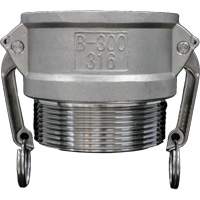 Cam & Groove Coupling, Stainless Steel, Type B, 3/4", Male NPT, 250 PSI Action Paper