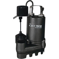 Cast Iron Submersible Sump Pump with Vertical Float Switch, 67 GPM, 33 V, 5 A, 1/3 HP DC863 | Action Paper