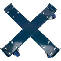 Drum Dolly, Steel, 1400 lbs. Capacity, 24" Diameter, Blue Elastic Casters Action Paper