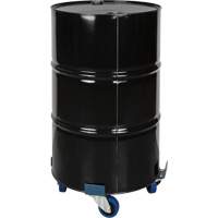 Drum Dolly, Steel, 1400 lbs. Capacity, 24" Diameter, Blue Elastic Casters Action Paper