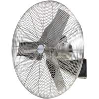Stainless Steel Food Service Washdown Air Circulating Fans, Industrial, 1 Speed, 20" Diameter Action Paper