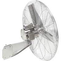 Stainless Steel Food Service Washdown Air Circulating Fans, Industrial, 1 Speed, 20" Diameter Action Paper