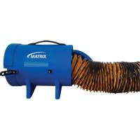 8" Air Blower with 25' Ducting & Canister, 1/4 HP, 816 CFM, Explosion Proof EB538 | Action Paper