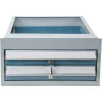 Double-Drawer Workbench, Steel, 18" W x 21" D x 9" H Action Paper