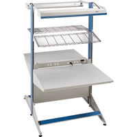 Arlink Preconfigured Workstation, 36" W x 56" D x 84" H, Double Sided Corner Add-On Action Paper