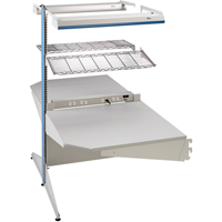 Arlink Preconfigured Workstation, 36" W x 56" D x 84" H, Double Sided Corner Add-On Action Paper