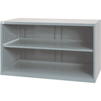 Shelf Cabinets, Steel, 33-1/2" H x 56-1/2" W x 28-1/2" D, Light Grey Action Paper