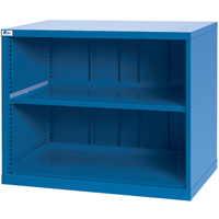Shelf Cabinets, Steel, 33-1/2" H x 40-1/4" W x 22-1/2" D, Bright blue Action Paper