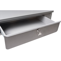 Wall-Mounted Shop Desk, 34-1/2" W x 28" D x 31" H, Grey Action Paper