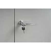 Cabinet Style Shop Desk, 34-1/2" W x 30" D x 53" H, Grey Action Paper