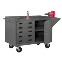 Mobile Workbench Cabinet, Steel Surface Action Paper